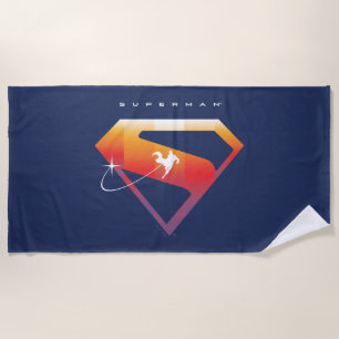 Toalla De Playa Sunset Soar Superman Shield