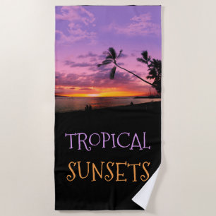 Toalla De Playa Sunsets tropicales