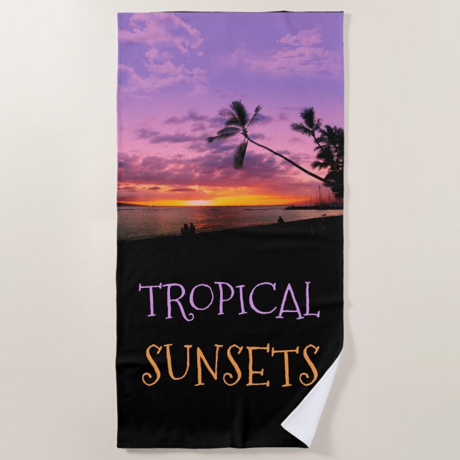 Toalla De Playa Sunsets tropicales (Anverso)