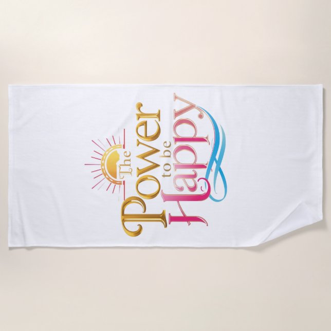 TOALLA DE PLAYA SUNSHINE - EL PODER DE SER FELIZ (Anverso)