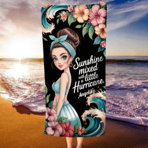 Toalla De Playa Sunshine mezclado con un pequeño huracán tropical