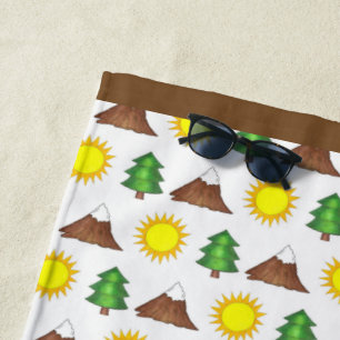 Toalla De Playa Sunshine Tree Mountain Senderismo Woods Campamento