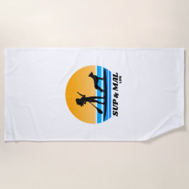 Toalla De Playa SUP & Mal Life Malinois Standup Paddleboarding