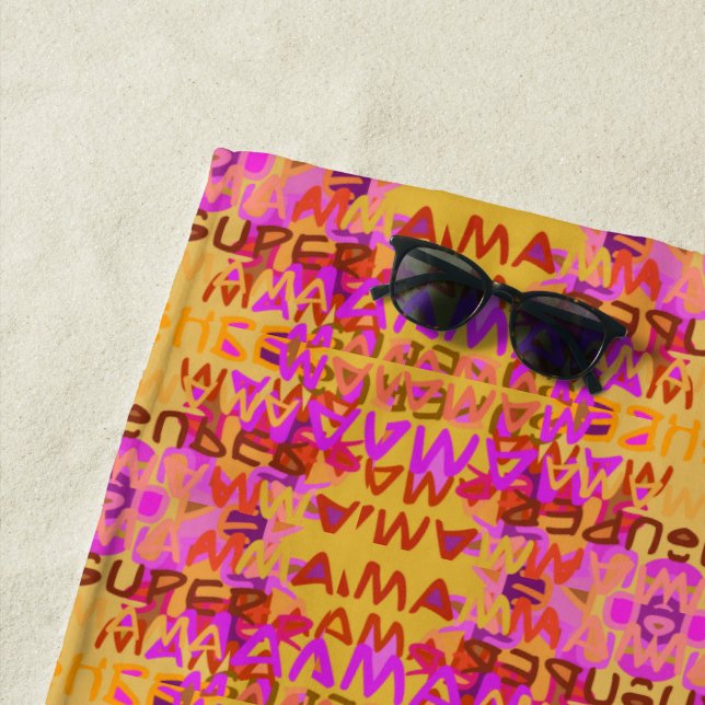 TOALLA DE PLAYA SUPER MAMA (In situ)