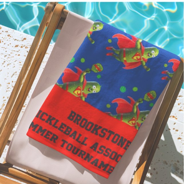 Toalla De Playa Super Pickleman Personalizado (Fun personalized beach towels!)