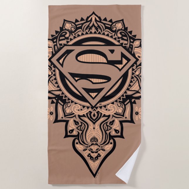Toalla De Playa Supergirl Mandala Graphic (Anverso)