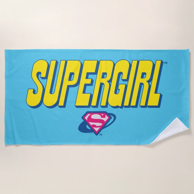 Toalla De Playa Supergirl Pop Logo (Anverso)
