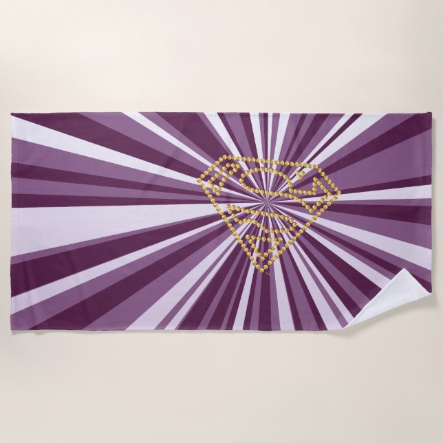 Toalla De Playa Supergirl Studded S-Shield (Anverso)