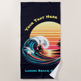 Toalla De Playa Surf al atardecer
