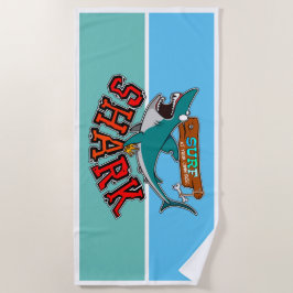 Toalla De Playa Surf con tiburón