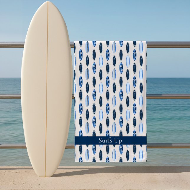 Toalla De Playa Surfs Up Surfboard  (Surfboard Beach Towel)