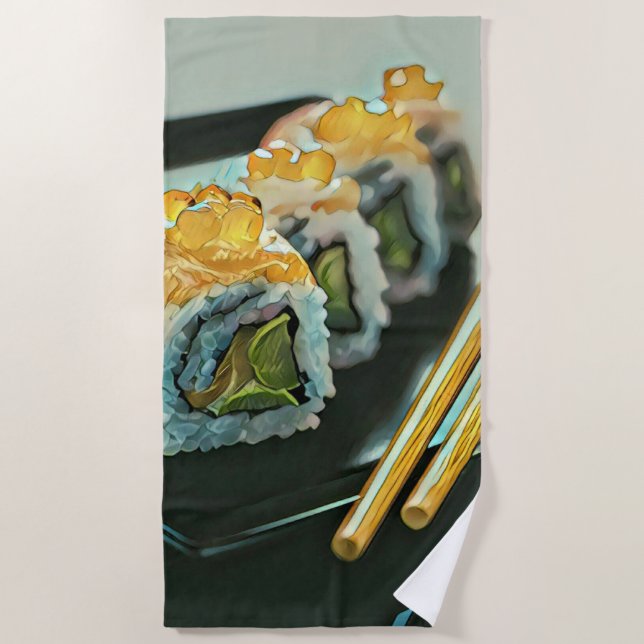 Toalla De Playa Sushi japonés (Anverso)
