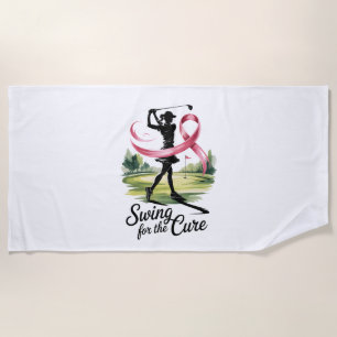 Toalla De Playa Swing for the Cure Golf Breast Cancer