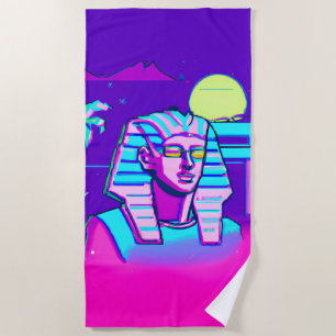 Toalla De Playa Synthwave Pharaoh