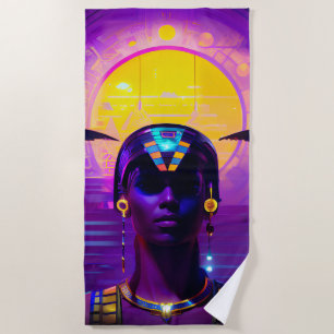 Toalla De Playa Synthwave Pharaoh