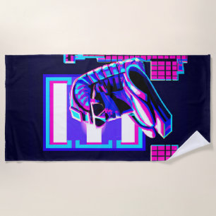 Toalla De Playa Synthwave Pharaoh