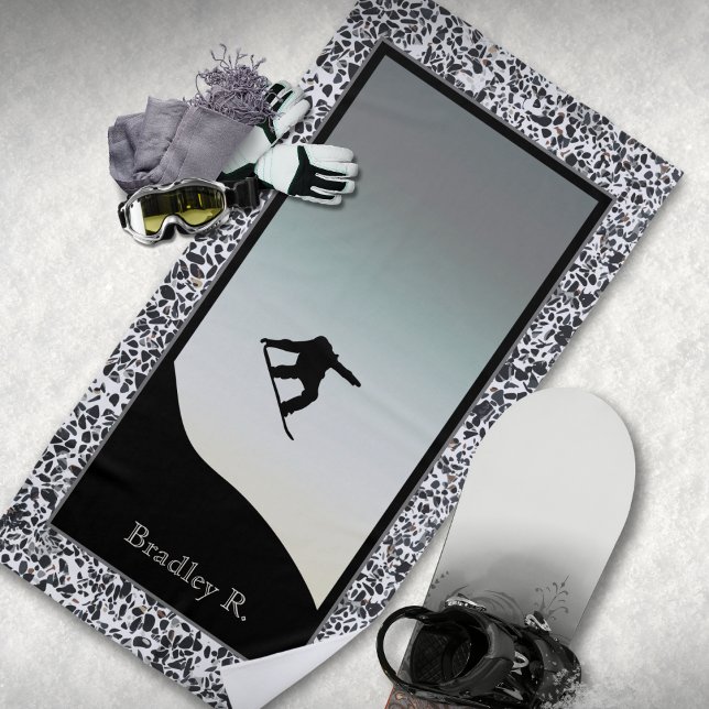 Toalla De Playa Tablón de nieve guijarro negro blanco (Subido por el creador)