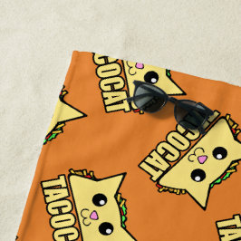 Toalla De Playa Taco Cat Pattered