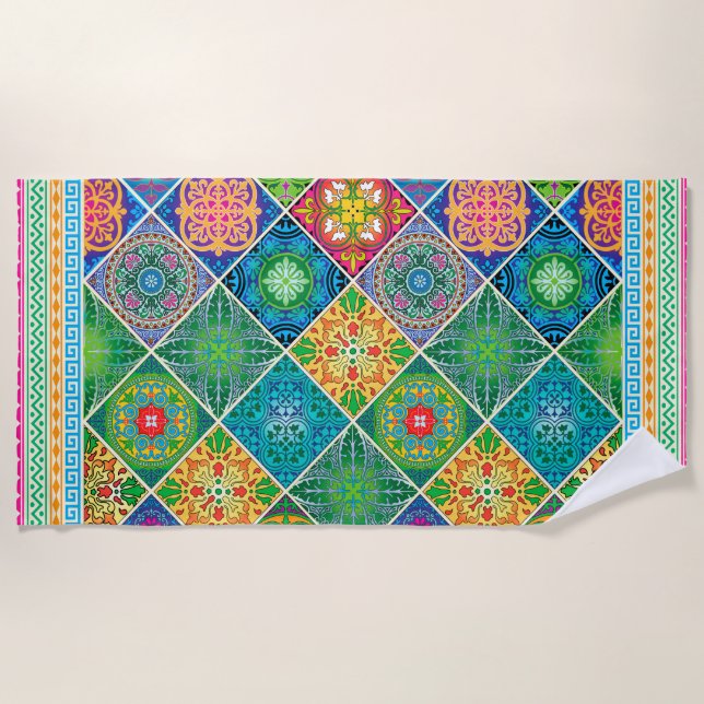 Toalla De Playa Talavera Design-2 Yoga Mat (Anverso)