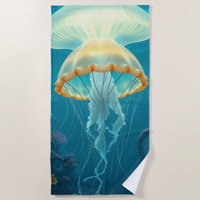 Toalla De Playa „Tanz der Quallen – Magie aus der Tiefe“ (Anverso)