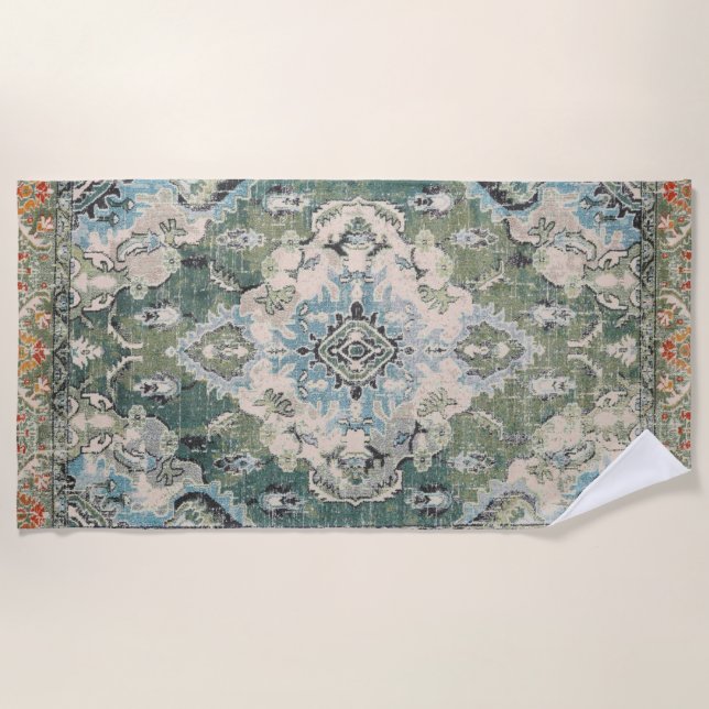 Toalla De Playa Tapis antique vert (Anverso)