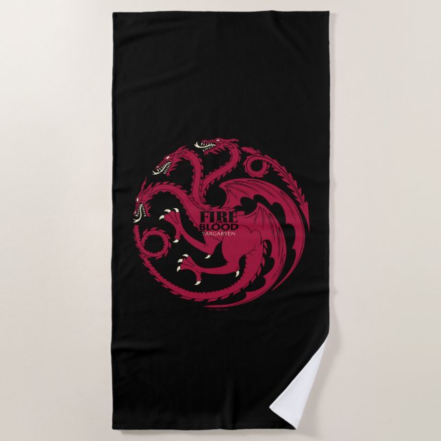 Toalla De Playa Targaryen Sigil - Fire & Blood (Anverso)