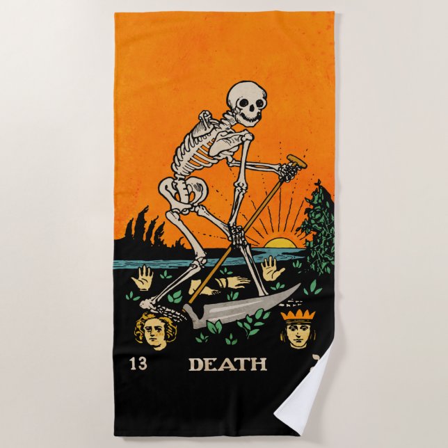 Toalla De Playa Tarot de la Muerte (Anverso)