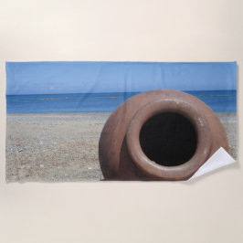 Toalla De Playa Tarta de terracota griega en la playa