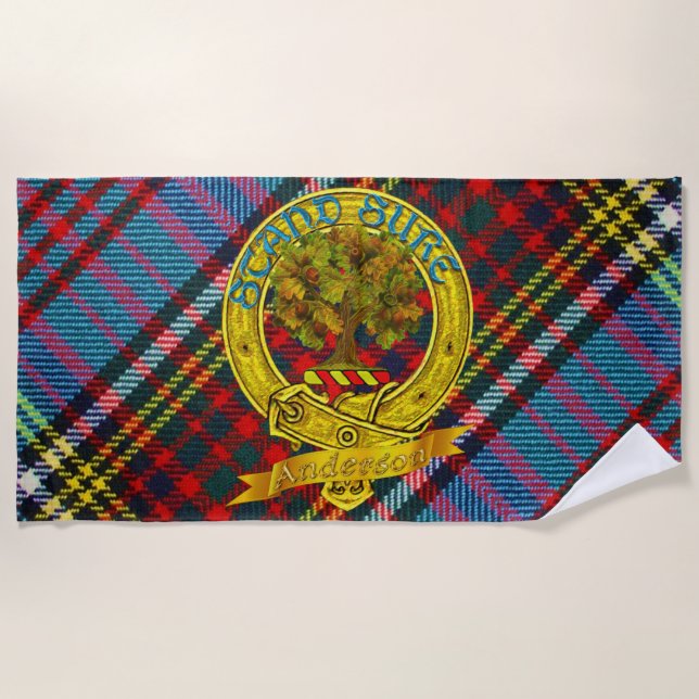 Toalla De Playa Tartan Anderson (Anverso)