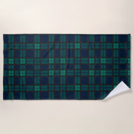 Toalla De Playa Tartan Clan Black Watch Plage Blue Green Check