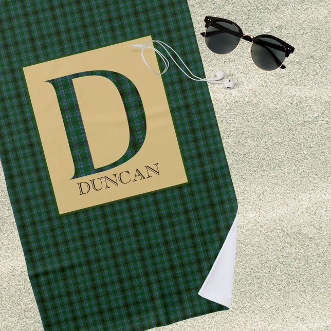 Toalla De Playa Tartan Duncan Monograma D  (Subido por el creador)