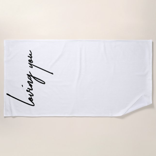 Toalla De Playa Te amo (Anverso)