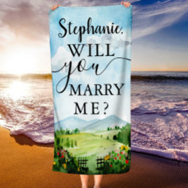 Toalla De Playa ¿Te Casarás Conmigo? Propuesta de matrimonio perso