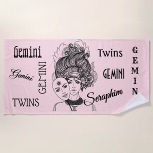 Toalla De Playa Teatro Lady Gemini Zodiac