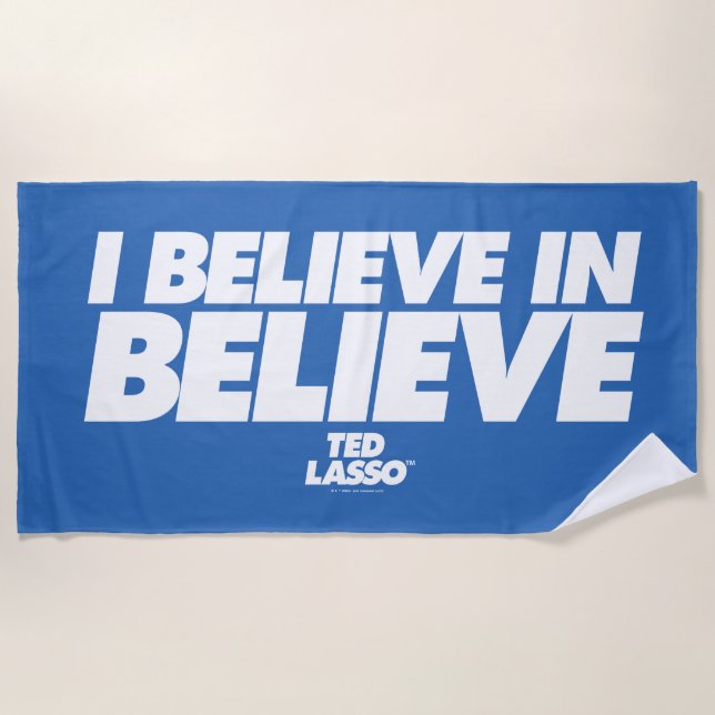 Toalla De Playa Ted Lasso | Creo en Believe (Anverso)
