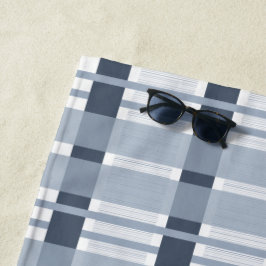 Toalla De Playa Tejidos de rayas azules y de plástico