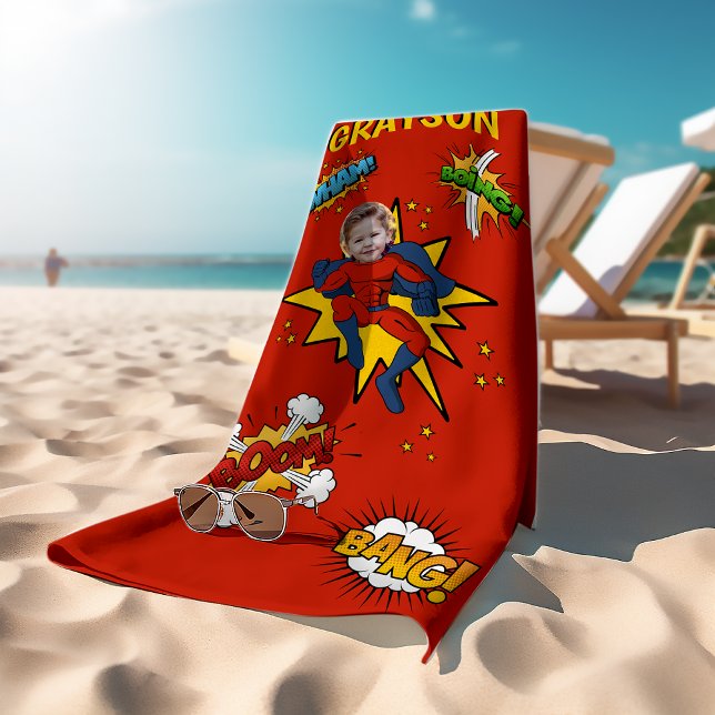 Toalla de playa Temática Infantil Superhéroe (Subido por el creador)