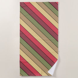 Toalla De Playa Temporada De Caída Colores De Tono De La Tierra En