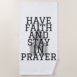 Toalla De Playa Tener Fe En La Oración En Negrita