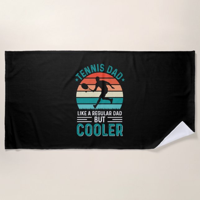 Toalla De Playa Tennis Dad Retro Sunset (Anverso)