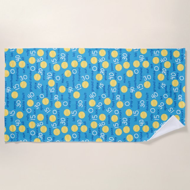 Toalla De Playa Términos de tenis (Anverso)