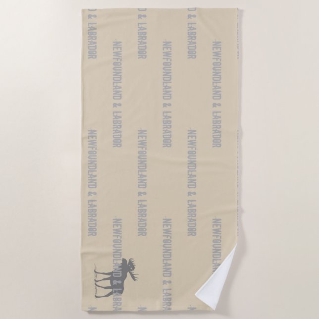 Toalla De Playa Terranova y Labrador (Anverso)