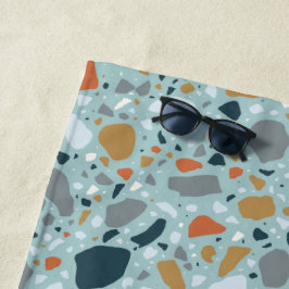 Toalla De Playa Terrazzo En Azul