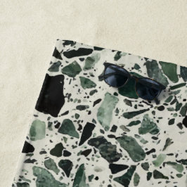 Toalla De Playa Terrazzo verde moderno