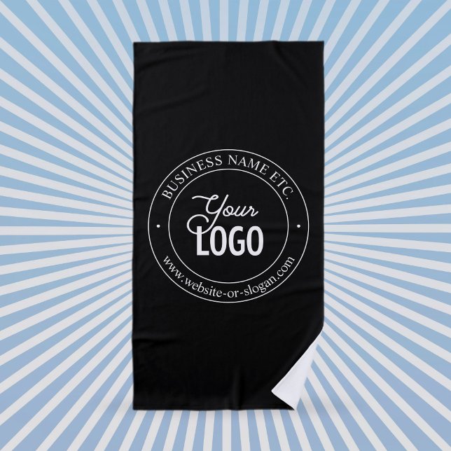 Toalla De Playa Texto de Personalizable y sustitución de logotipos (Subido por el creador)