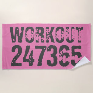 Toalla De Playa Texto desgastado y rayado Entrenamiento 247365 ros