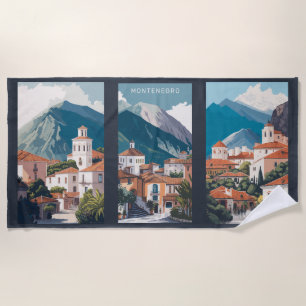 Toalla De Playa Texto personalizado Montenegro