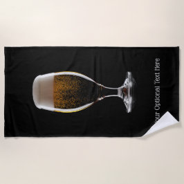 Toalla De Playa Texto personalizado Vidrio de cerveza