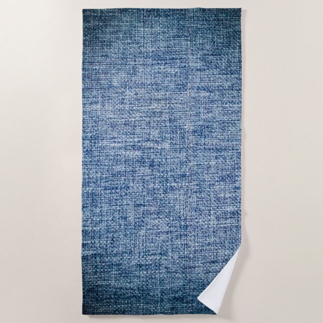 Toalla De Playa Textura de algodón de jeans (Anverso)