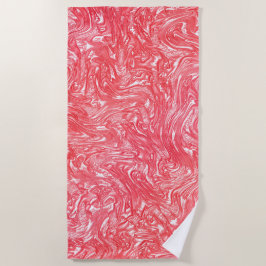 Toalla De Playa Textura de color "crema de fresa perezosa"